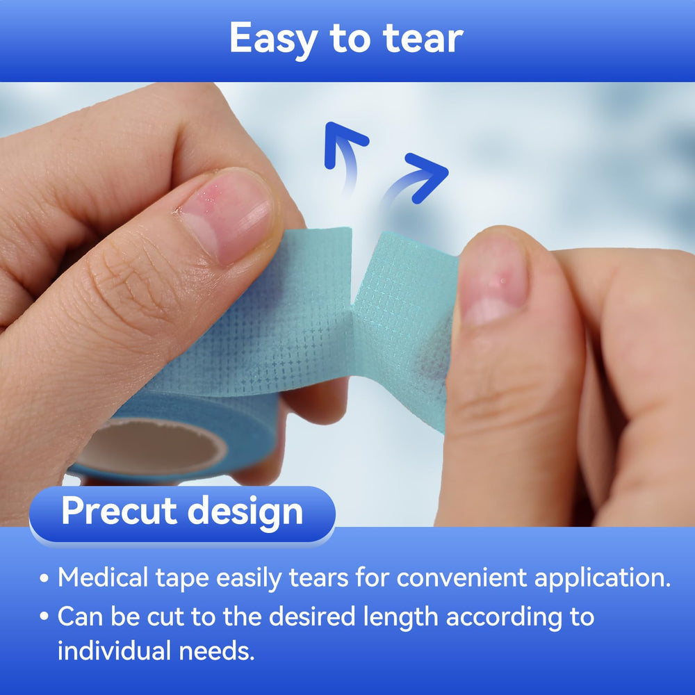 Niceful tape with strong adhesion keeps gauze in place throughout activity