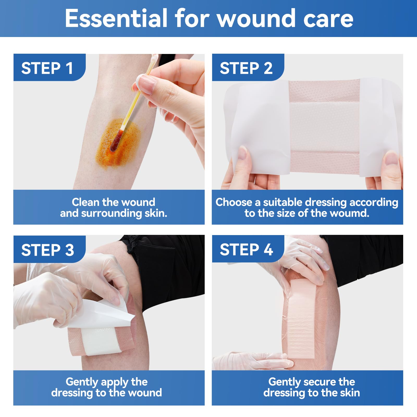 Postoperative incision covered by Niceful dressing for secure coverage
