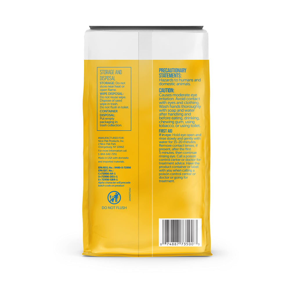 Lemon scent Nice 'N Clean packaging for a fresh clean feel