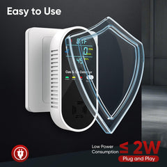 NICGOL 4-in-1 detector LCD screen provides clear readings at a glance.