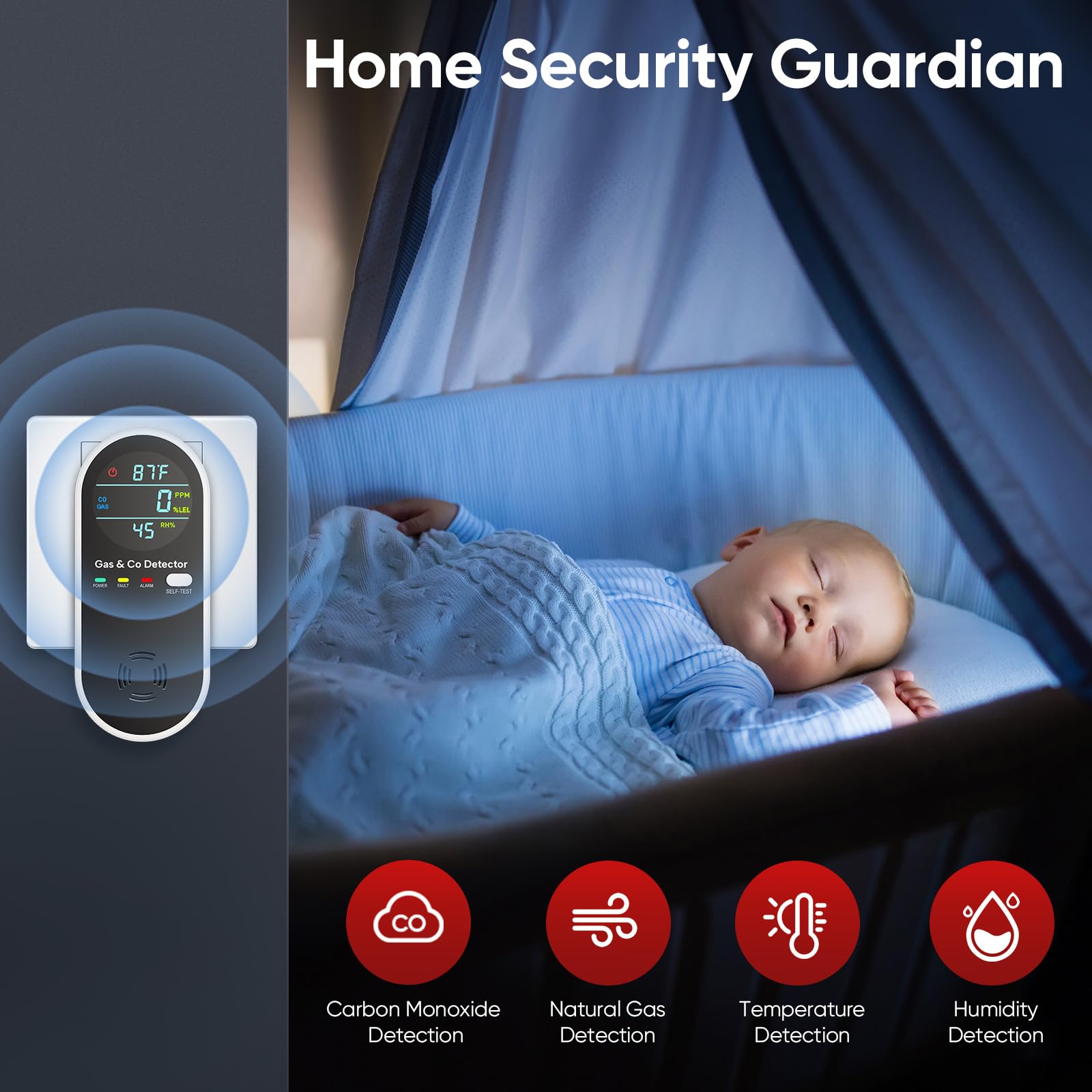NICGOL initialization button helps verify alarm function after installation.