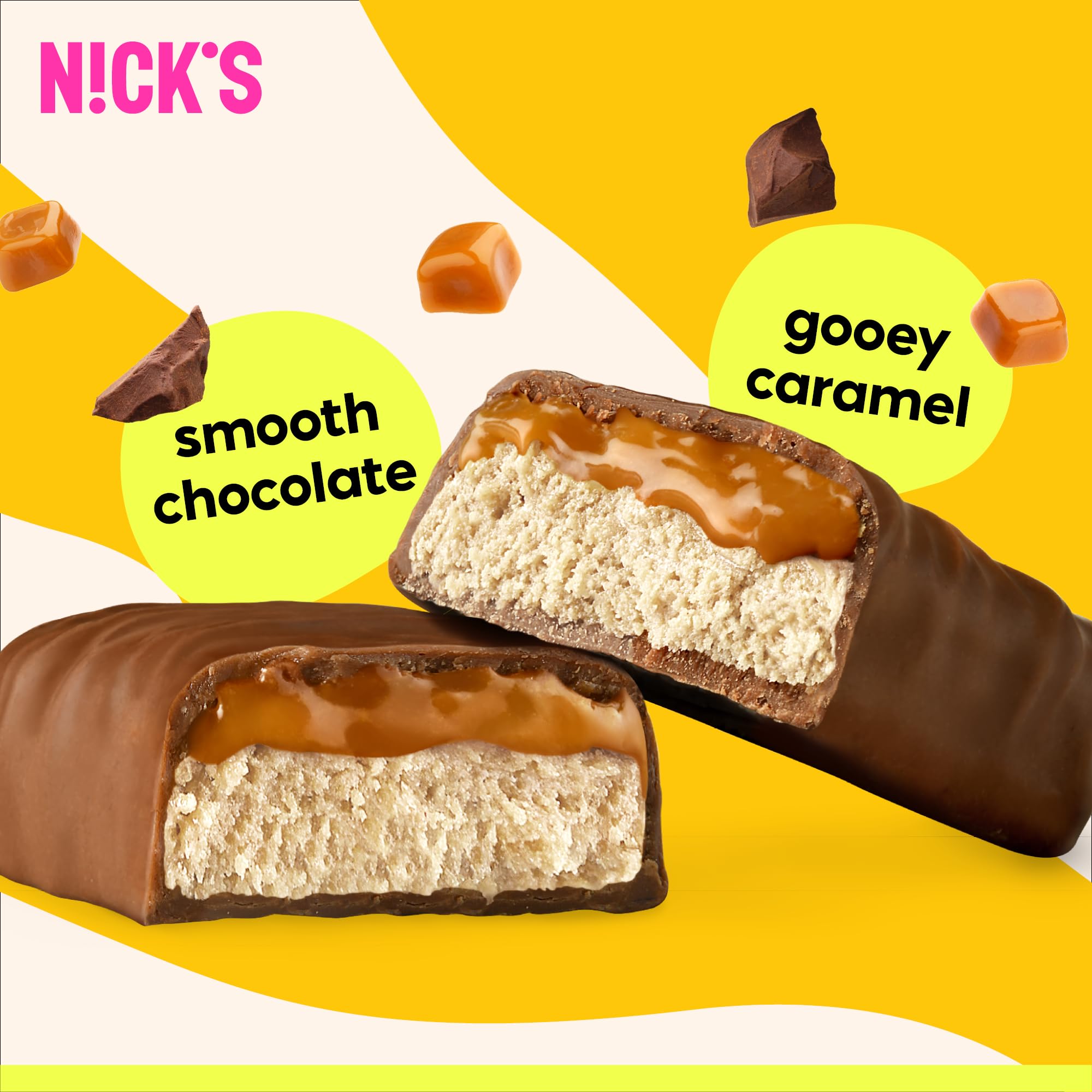 Nick’s bar texture close-up reveals soft interior and chocolate shell.