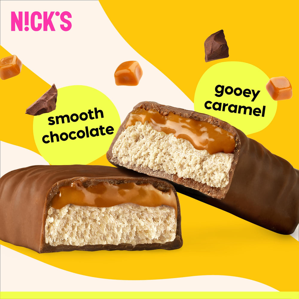 Nick’s bar texture close-up reveals soft interior and chocolate shell.
