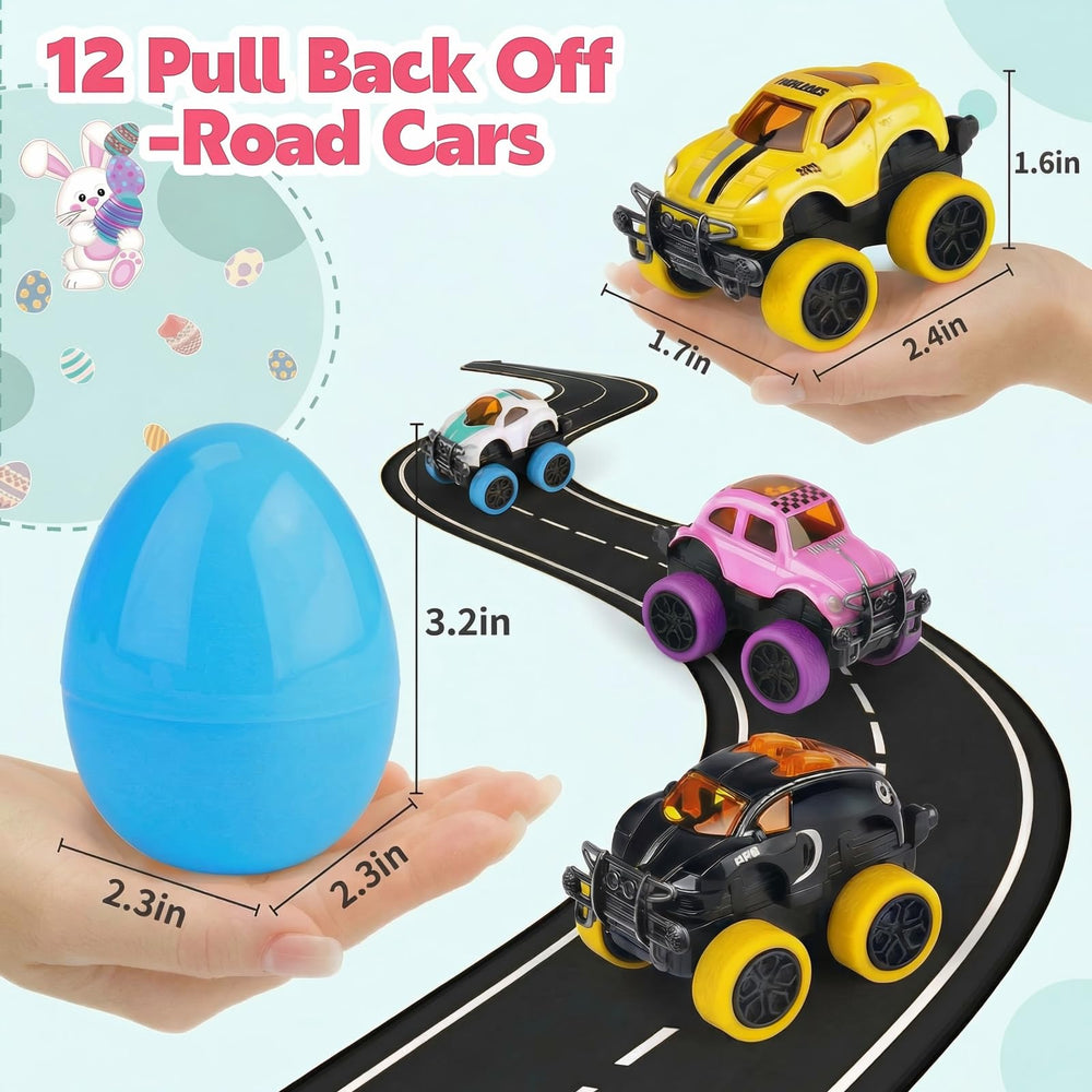 Nicknack eggs as basket stuffers delight kids with toy cars.