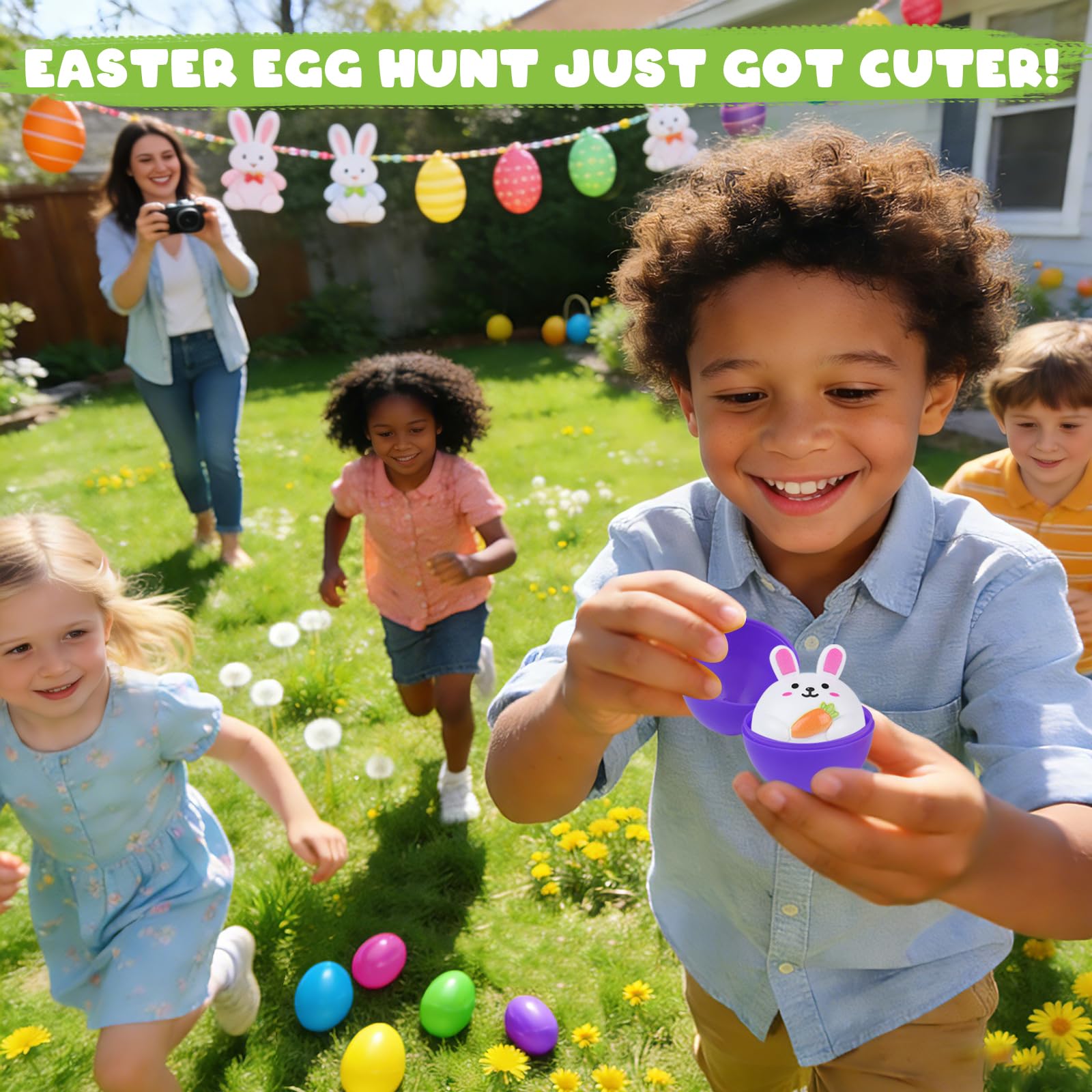 Nicknack prefilled Easter eggs in colorful pack for party favors