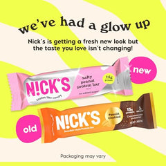 Nicks bar texture closeup showing chewy caramel and glossy coating