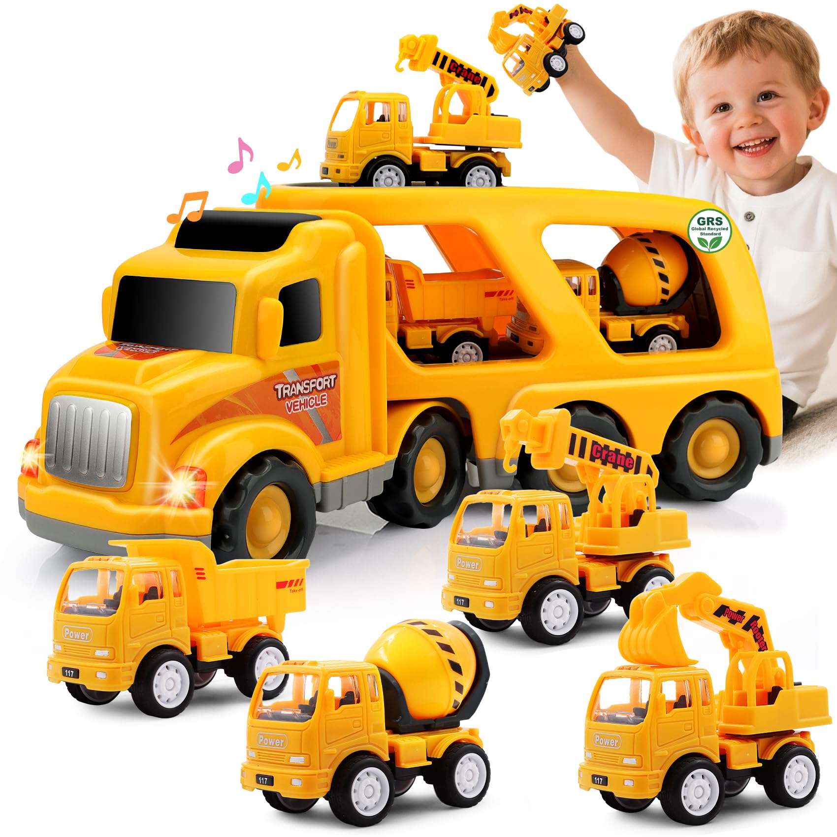 Nicmore 5-in-1 construction truck set sparks imaginative play.