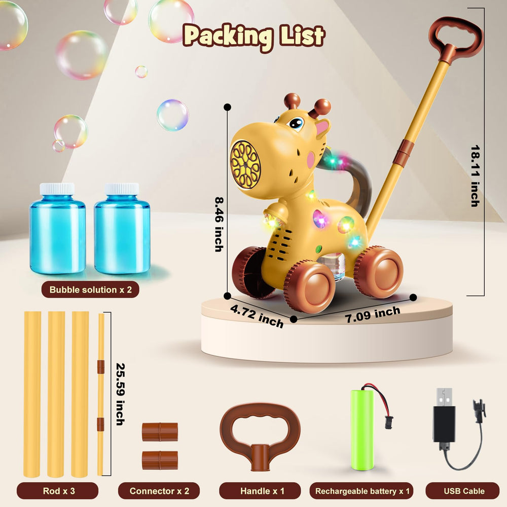 Nicmore giraffe bubble machine makes a thoughtful gift for toddlers and friends.
