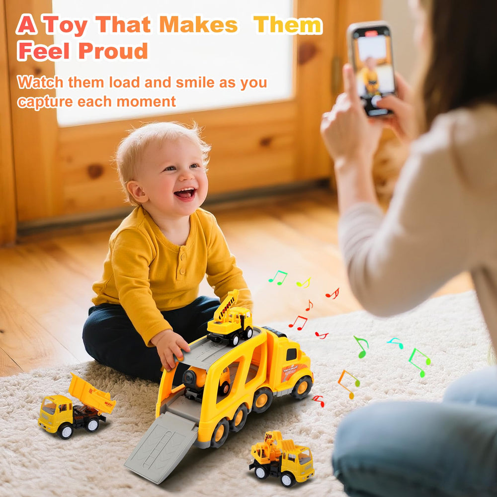 Nicmore detachable cab enables interactive unloading play.