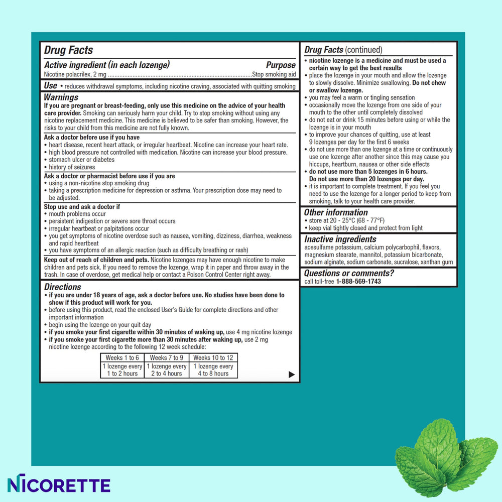 Nicorette mint aroma evident as the bottle is opened.