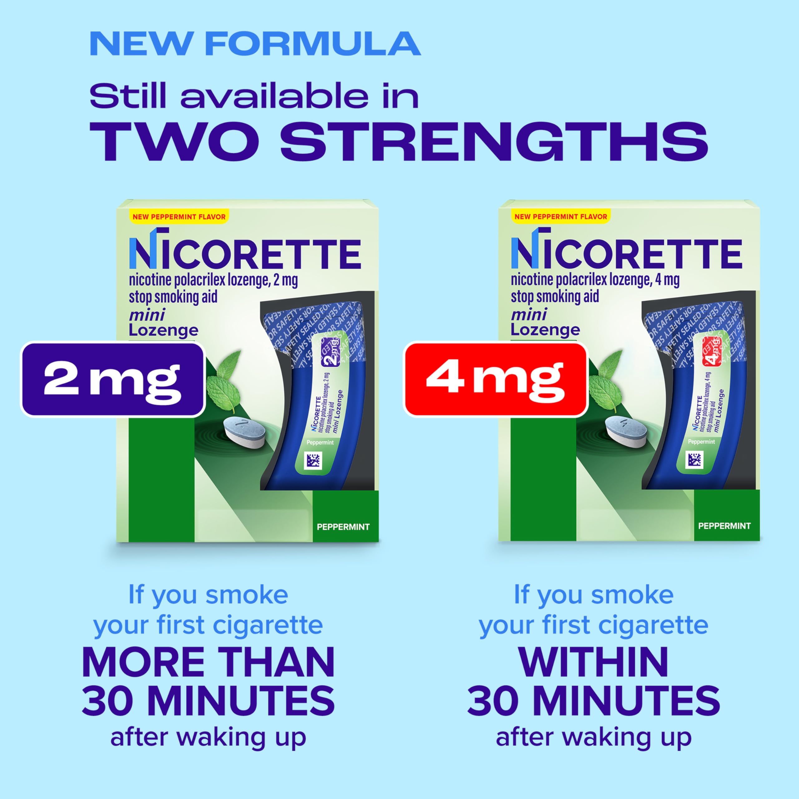 Nicorette Mini Lozenges Discreet pocket use for quit support