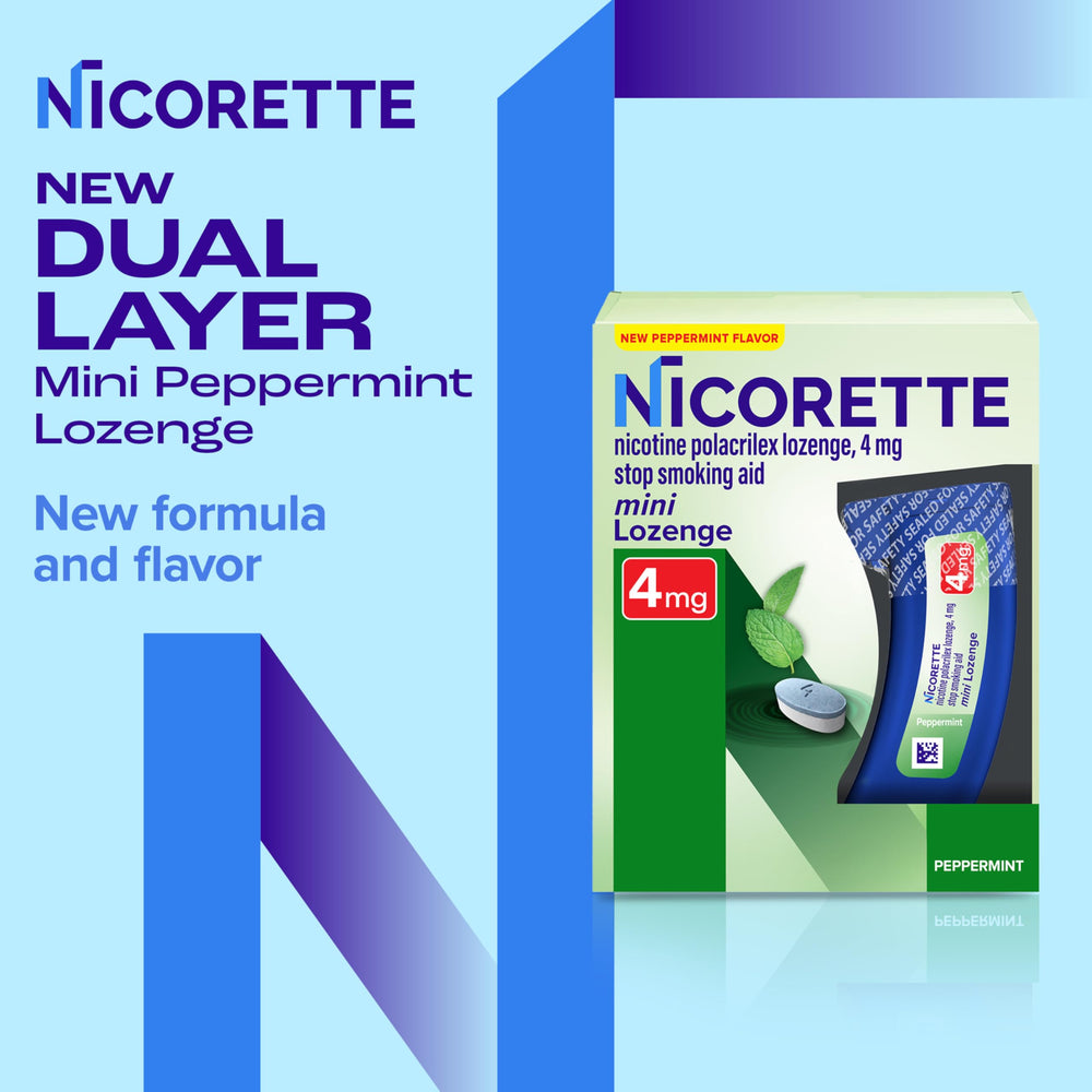 Nicorette Mini Lozenges Peppermint Dispenser Case enabling discreet use