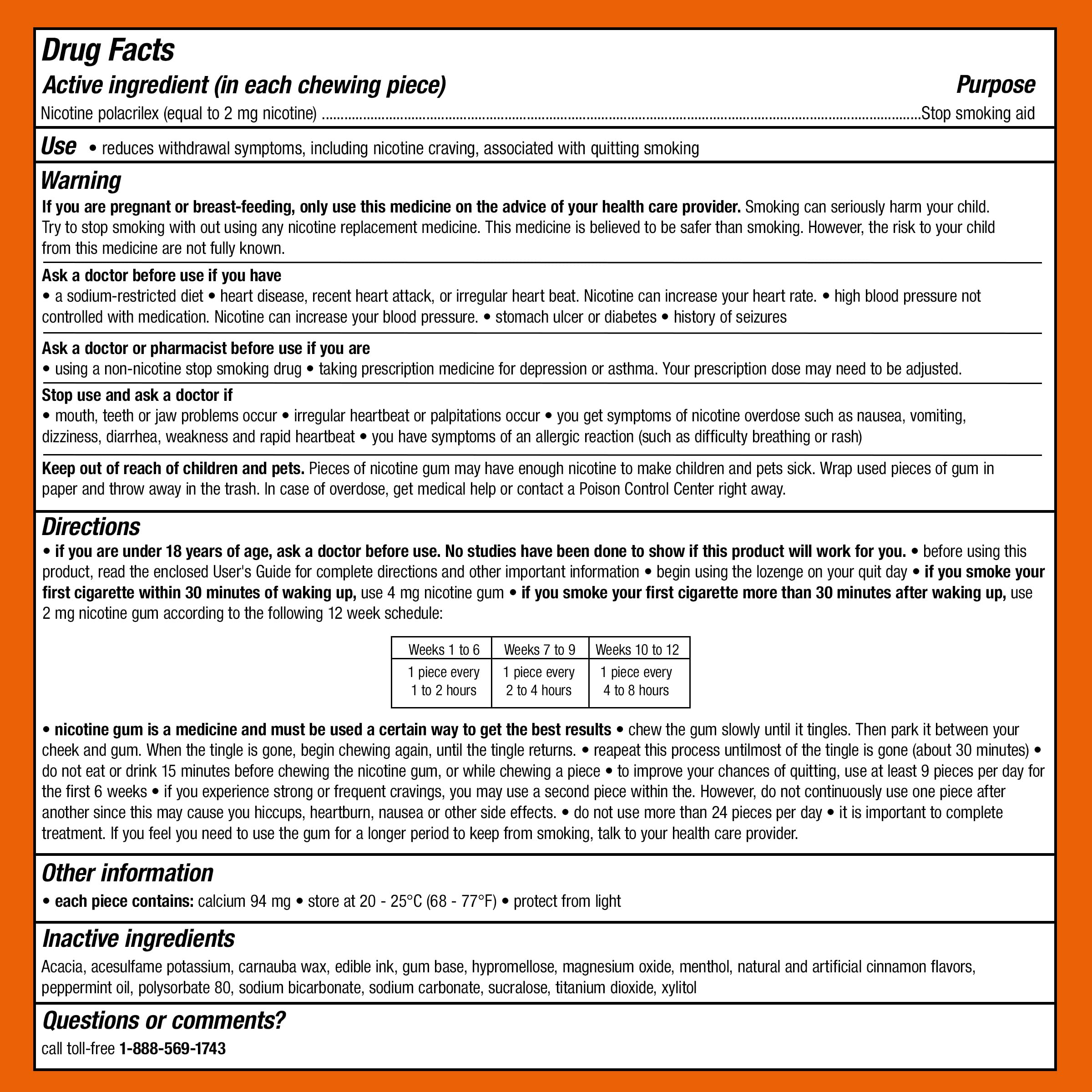 Nicorette strong cravings second piece option for fast relief.