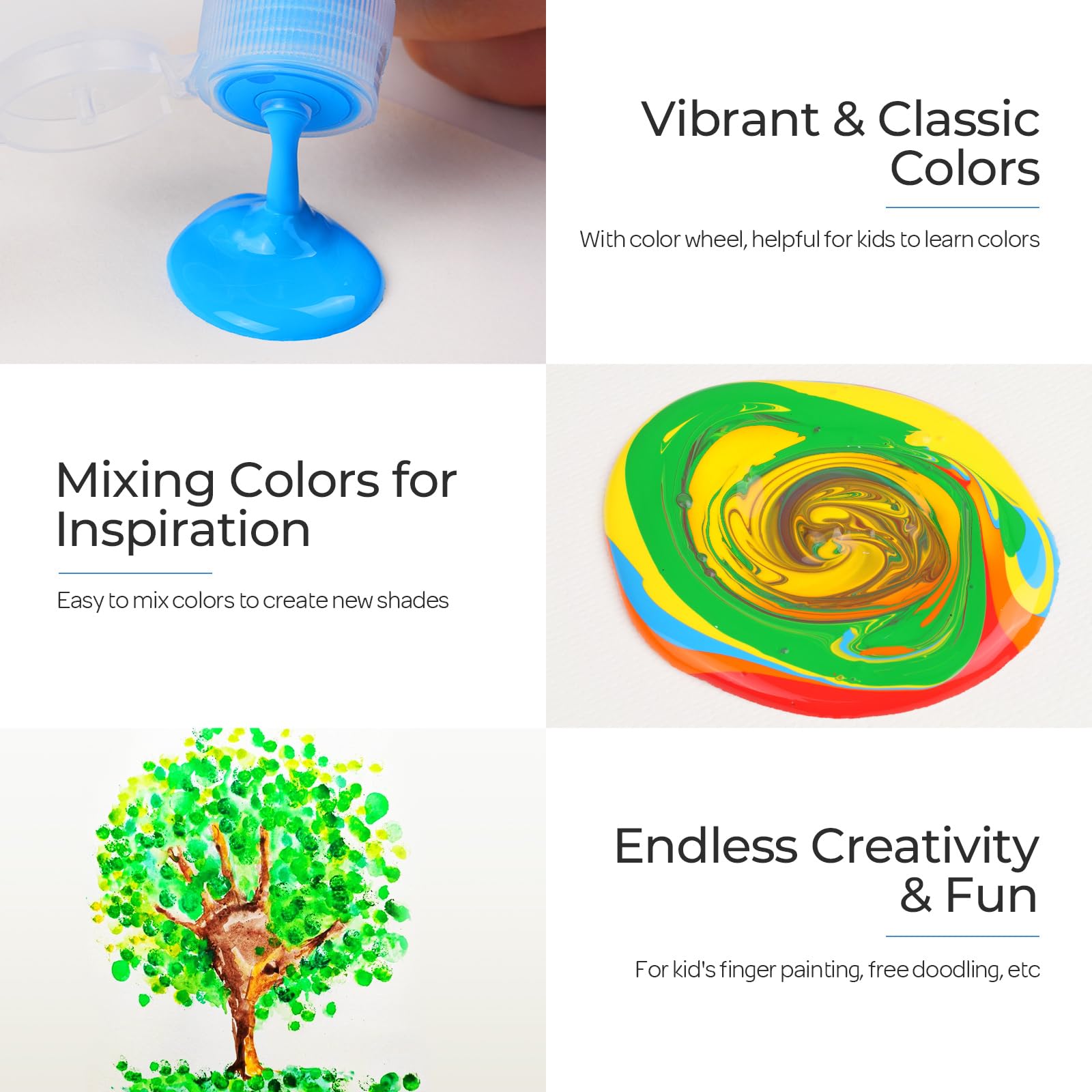 Nicpro multi-color set supports color recognition and sensory play.
