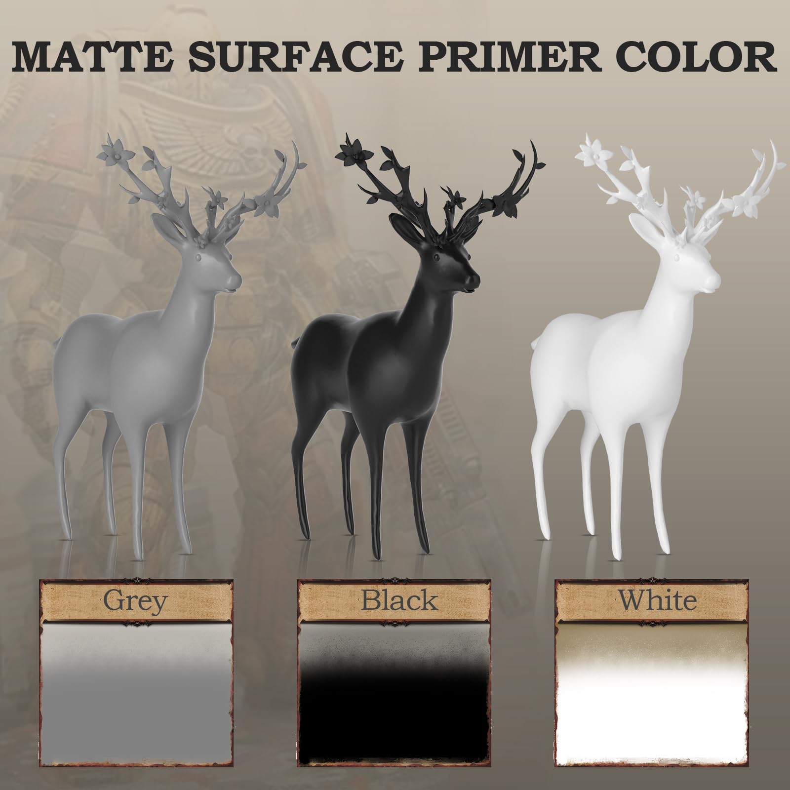 Three color Nicpro primer applied to a miniature for uniform adhesion