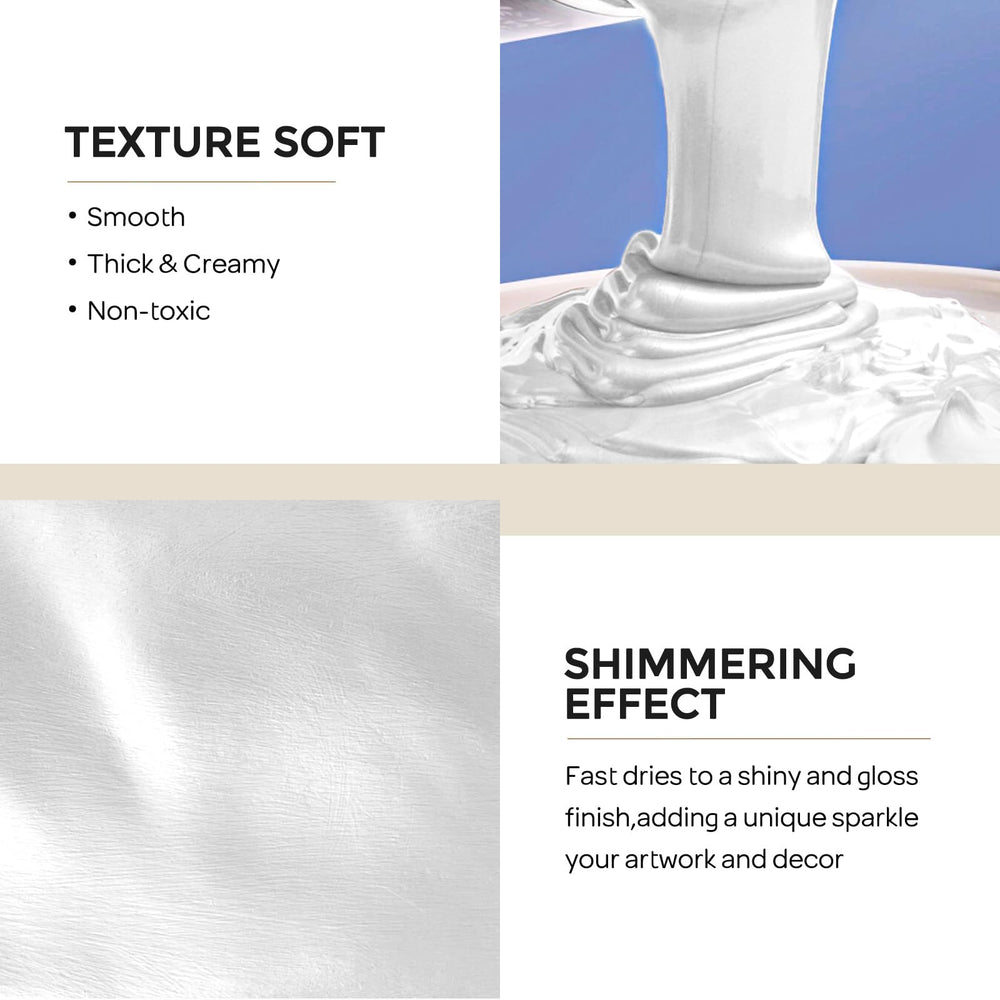 Nicpro pearl white brush strokes demonstrating smooth, even coverage