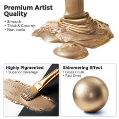 Nicpro Sahara Gold brush-stroke closeup highlighting creamy metallic texture