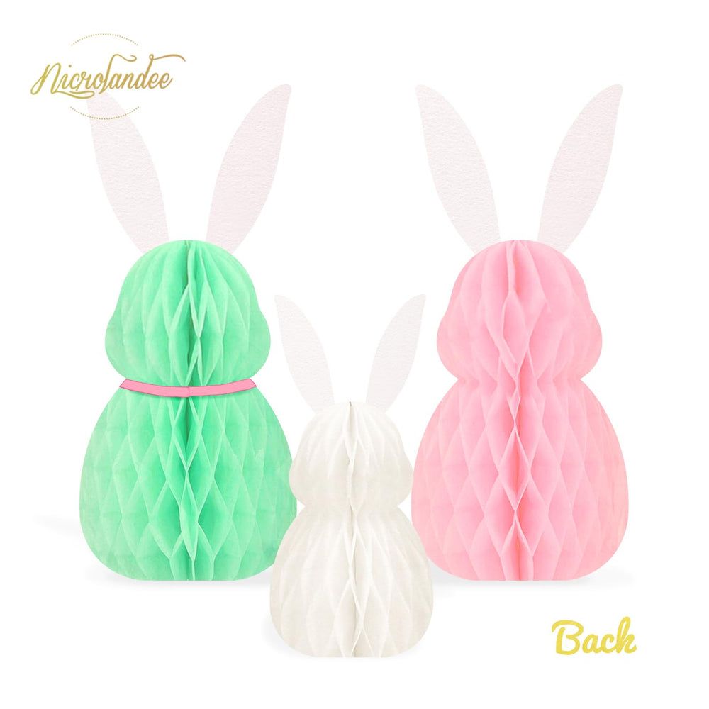 Nicrolandee Easter Bunny Honeycomb Centerpiece used as a charming prop