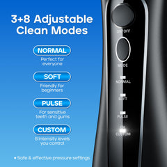 Nicwell Water Dental Flosser five included tips for versatile cleaning.