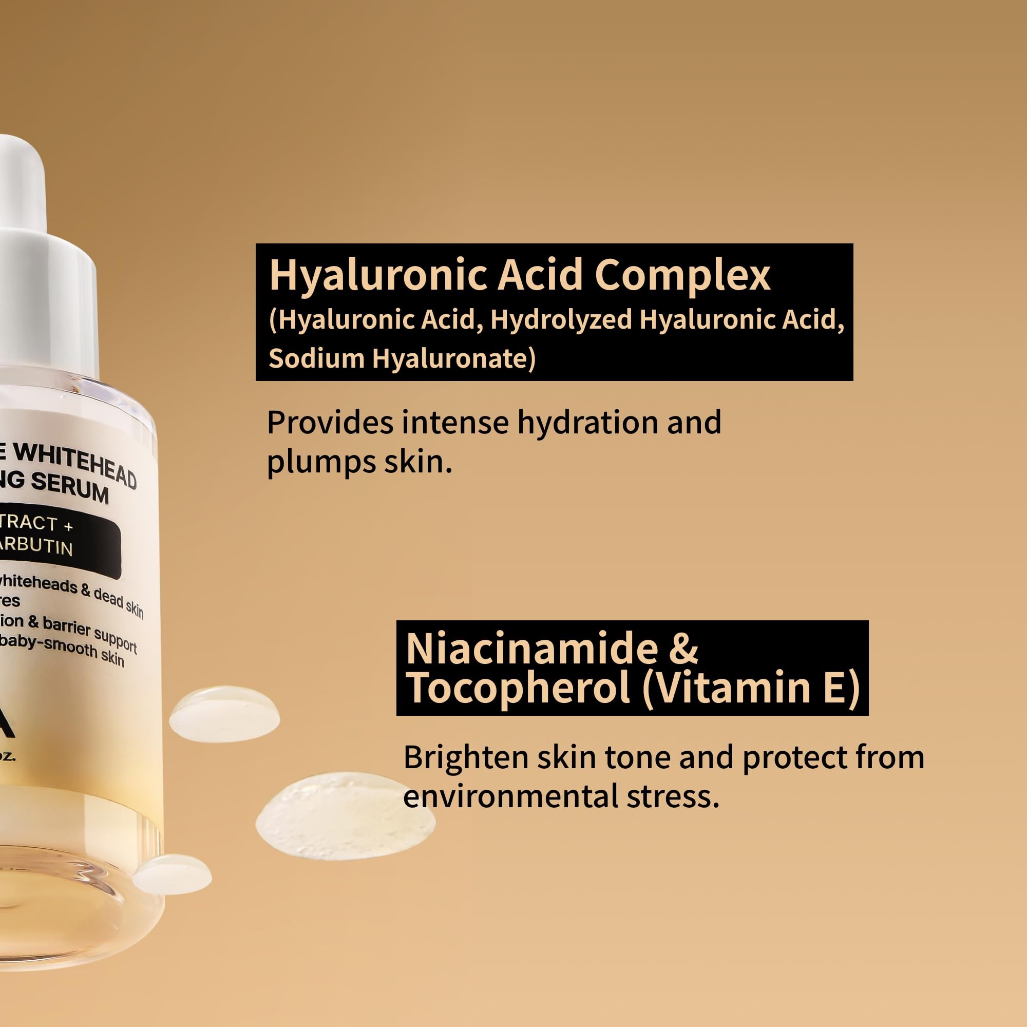 Hyaluronic Acid Complex on label highlights hydration benefits.