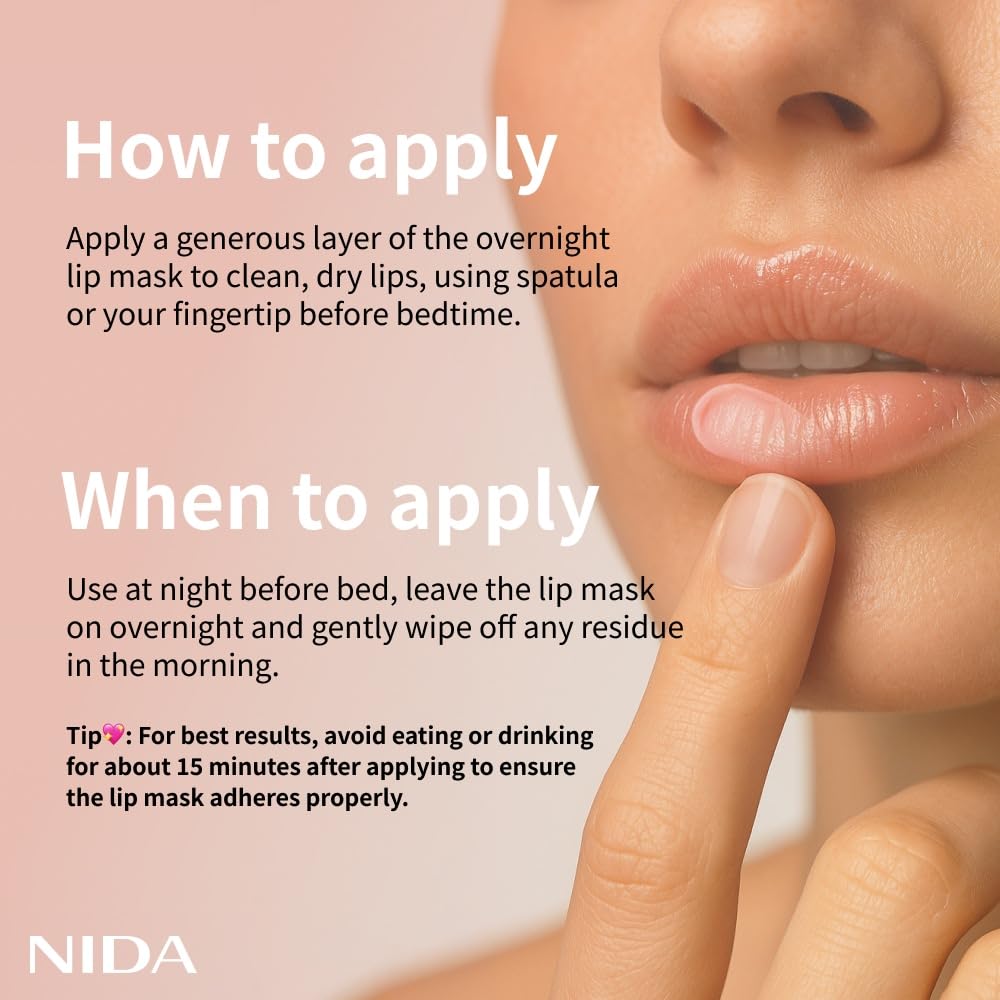 Premium packaging of NIDA Overnight Lip Mask Very Berry