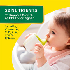 Nido Kinder 1+ nutrition panel highlighting vitamins and minerals.
