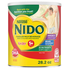 Nido Kinder 1+ canister front view with honey flavor label.