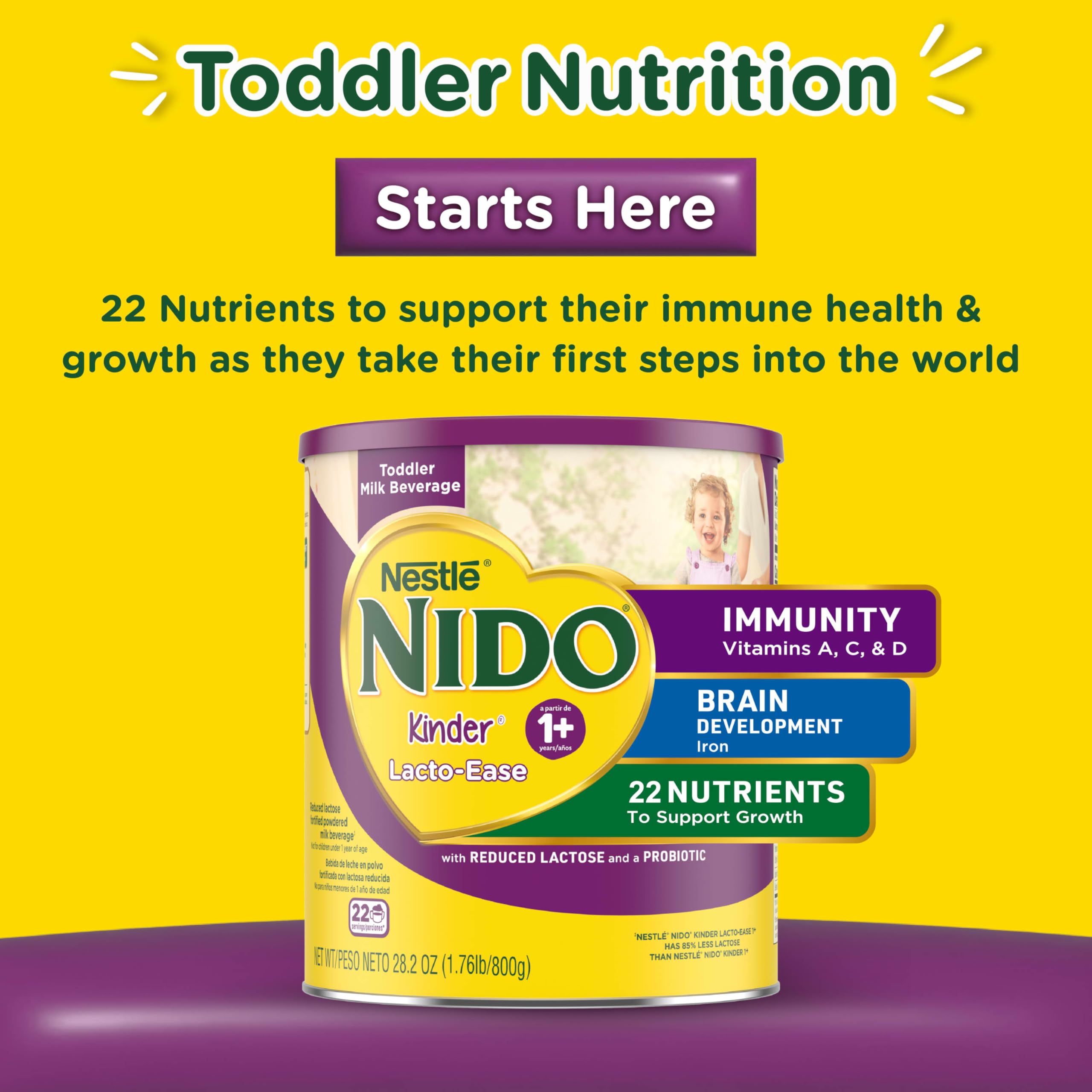 Nido Lacto-Ease powder dissolving in warm water creates a smooth drink.