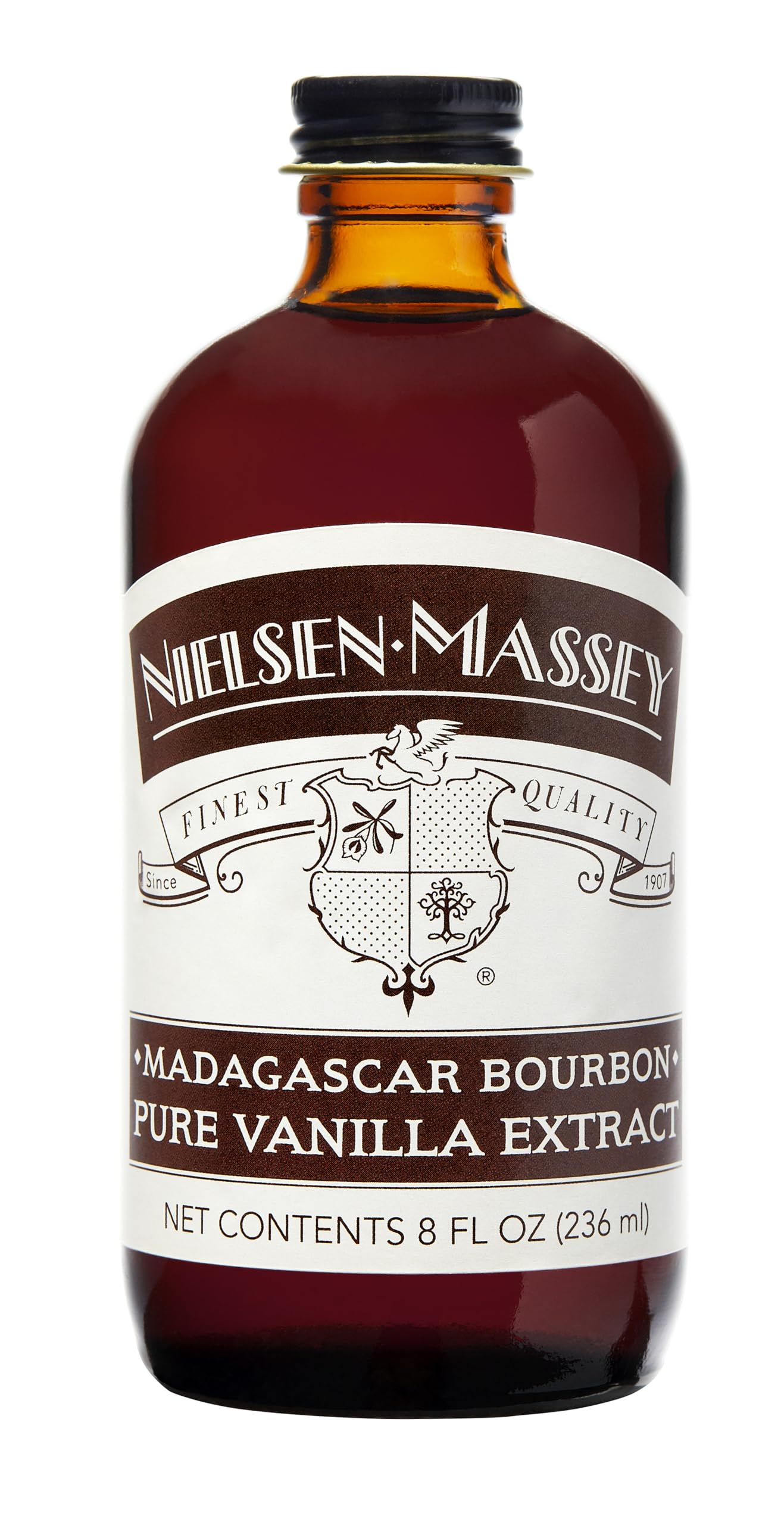 Nielsen-Massey Madagascar Bourbon Vanilla Extract bottle enhances baking with creamy, layered vanilla for cooking