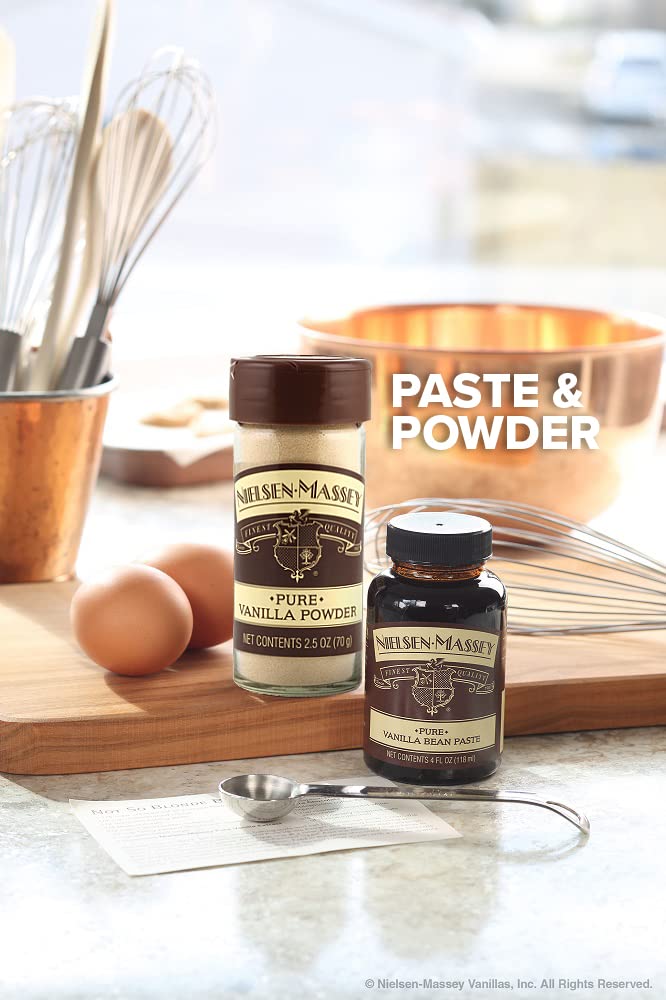 Label shows allergen free and kosher attributes of Nielsen-Massey paste