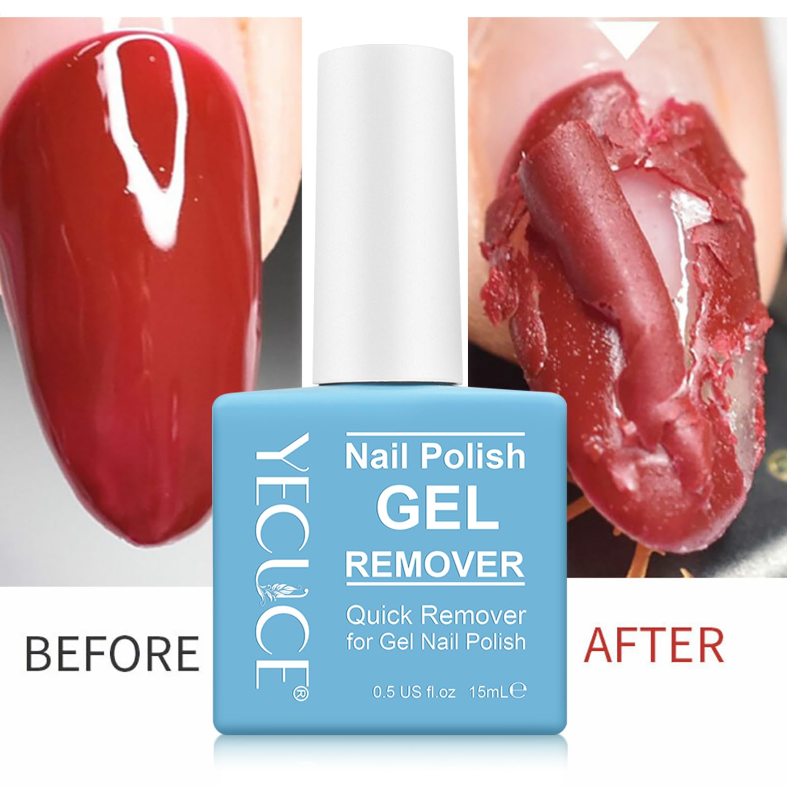 NIFEISHI remover brush-on application demonstrates quick gel polish removal