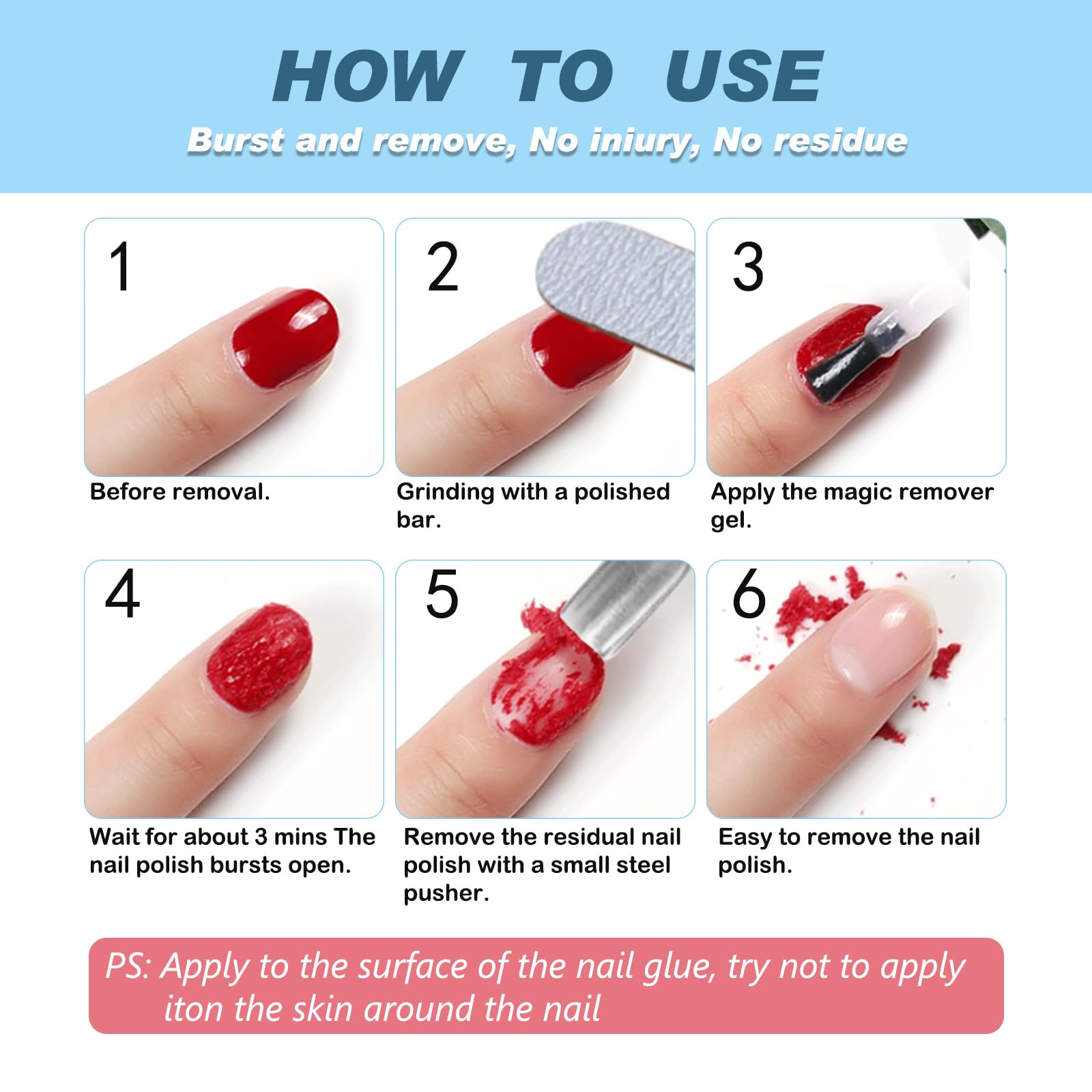 Seal removal tip image explains how to burst the seal for faster removal