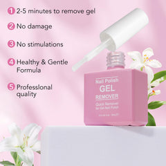 Gel polish peels away after a 2-5 minute wait with NIFEISHI remover.