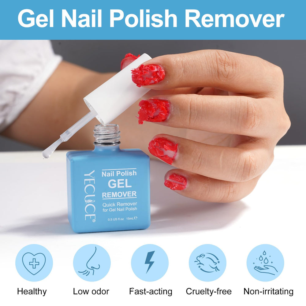 Nails after removal using the NIFEISHI gentle formula.