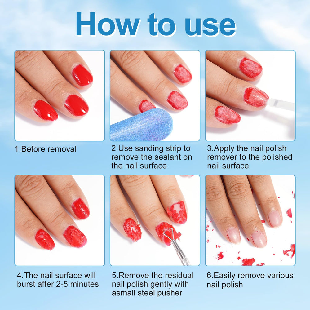 Applying NIFEISHI remover to nails for easy lift.