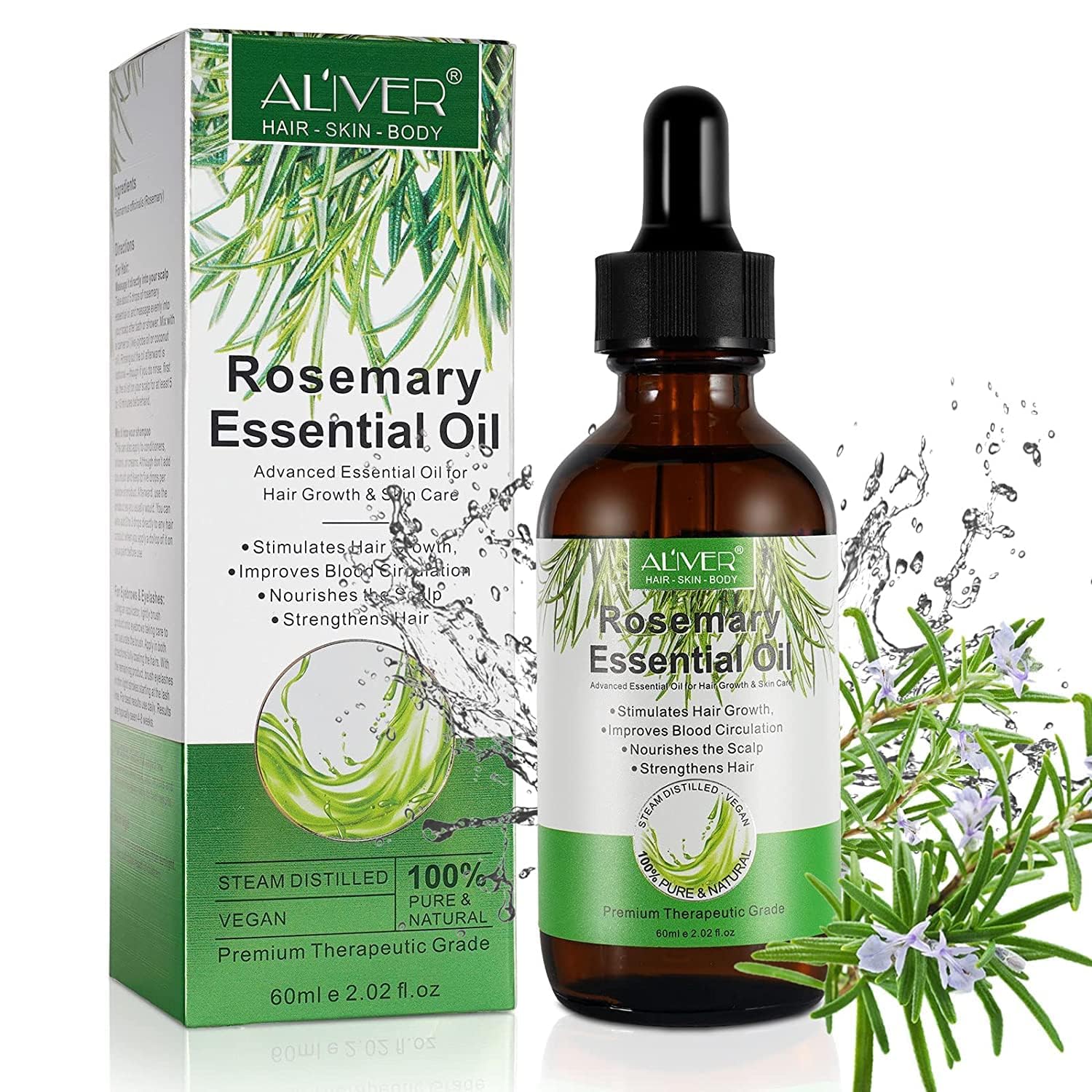 NIFEISHI Rosemary Oil bottle showing pure formula for scalp care