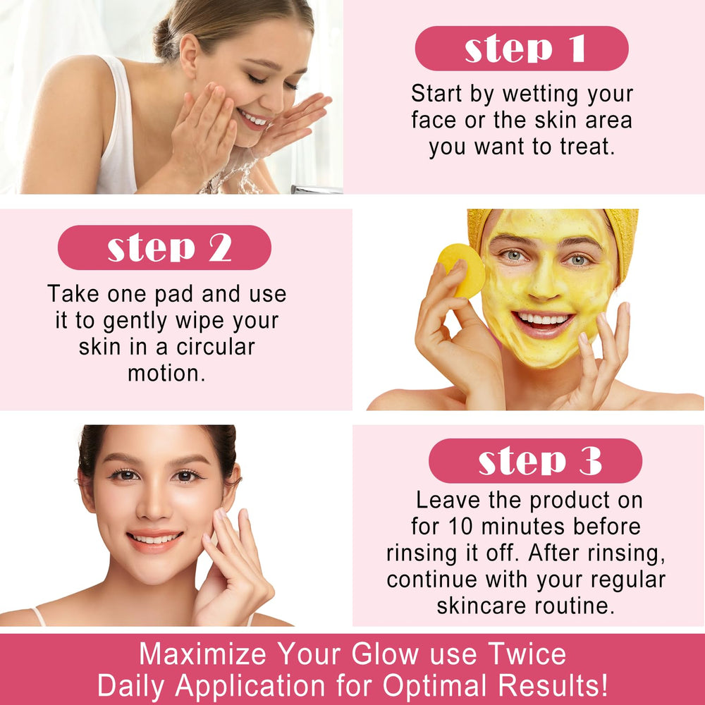 NIFEISHI turmeric kojic cleansing pad suitable for all skin types and daily use.