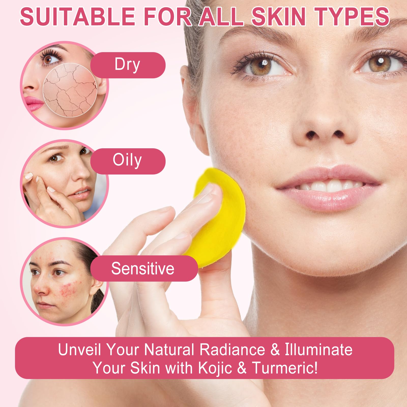 NIFEISHI turmeric kojic cleansing pad travel-friendly for on-the-go routines.