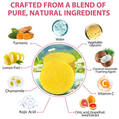 NIFEISHI turmeric kojic cleansing pad turmeric-infused side soothes and nourishes.