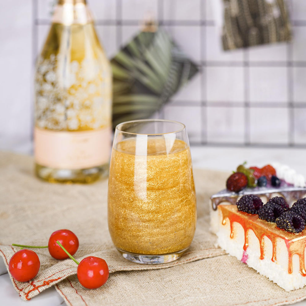 NiHome sunlit glitter powder elevates wine with a subtle sparkle.