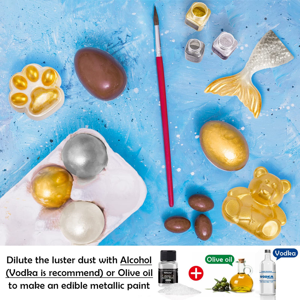 NiHome sparkle dust enhances table-ready dessert decoration.