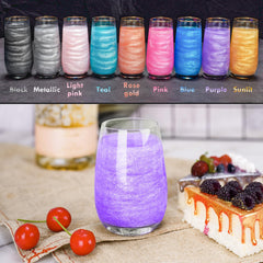NiHome purple cake-decor glitter dust provides luminous cake accents.