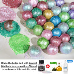 NiHome edible glitter dust enhances wine and champagne with subtle glow.
