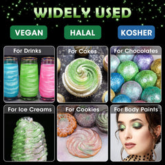 NiHome edible glitter powder container dessert sparkle for pastries