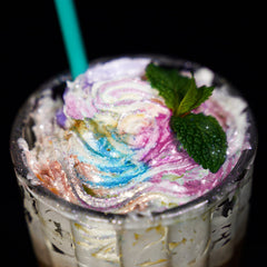 NiHome vegan glitter powder pink suitable for desserts and beverages.