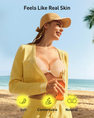 Niidor adhesive bra edge detail showing seamless finish under outfits for a natural look.
