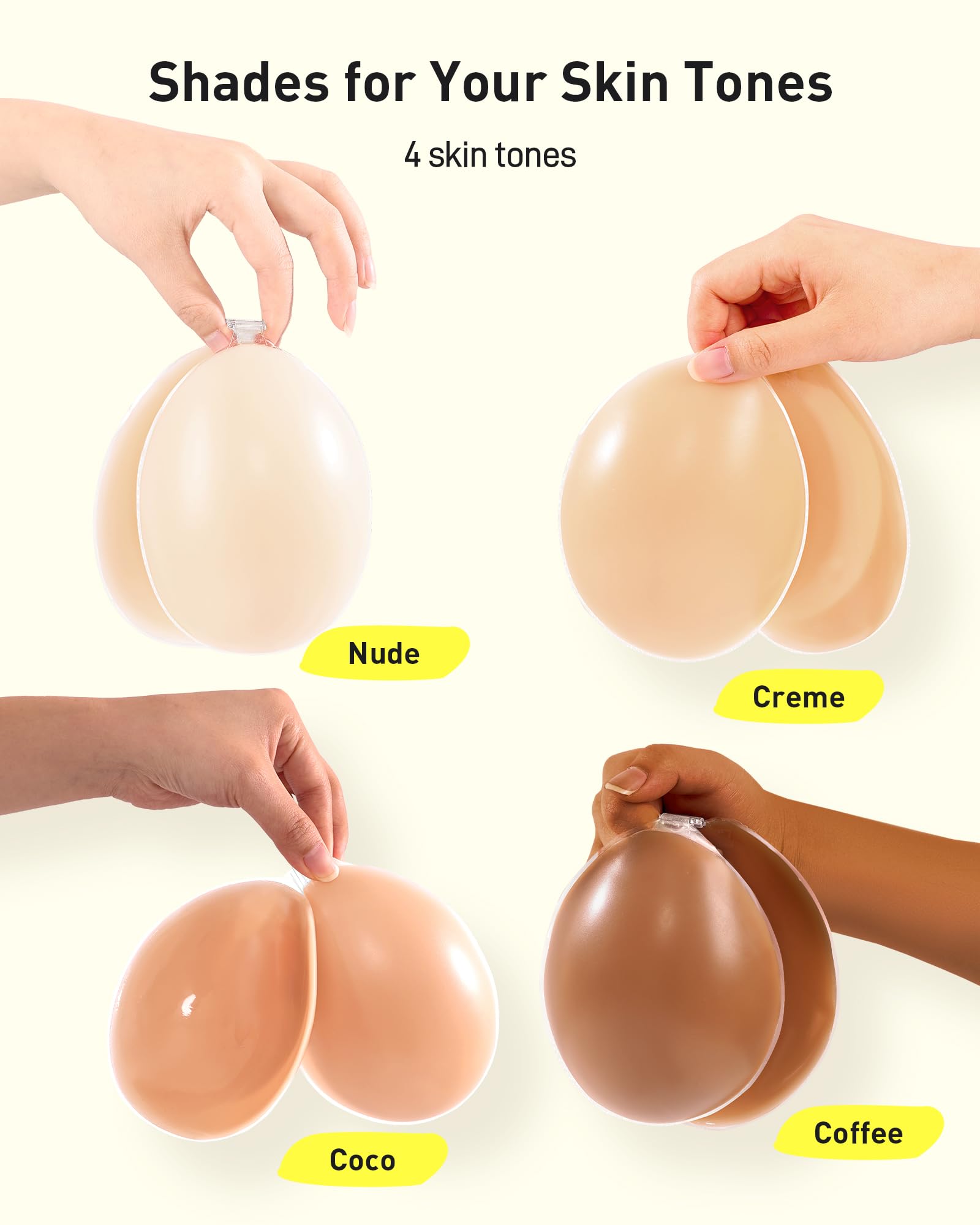 Niidor easy-cleaning reusable adhesive bra rinses quickly with warm water