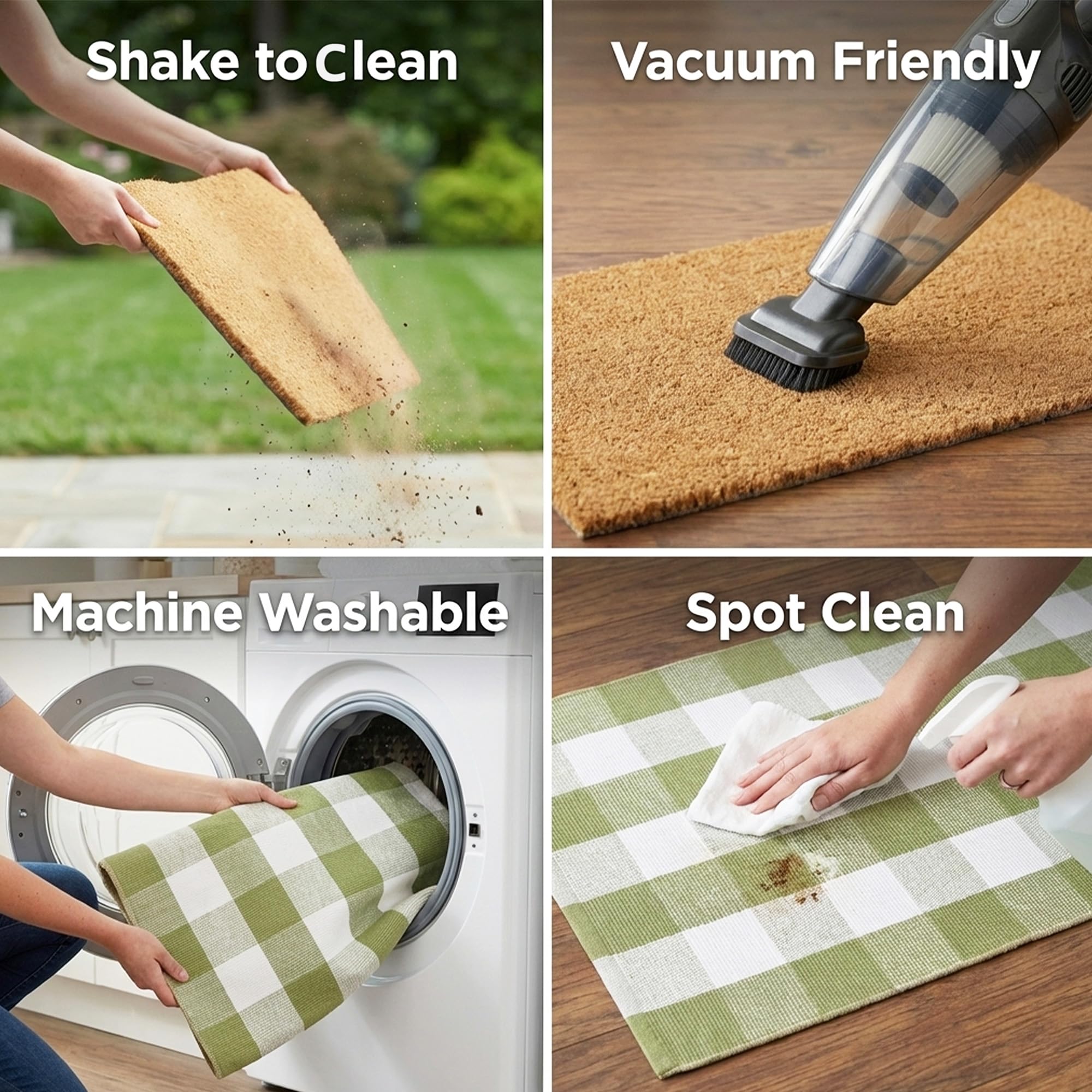 NIIKOOS easy-care mat for seasonal use, indoor display, and quick cleaning.