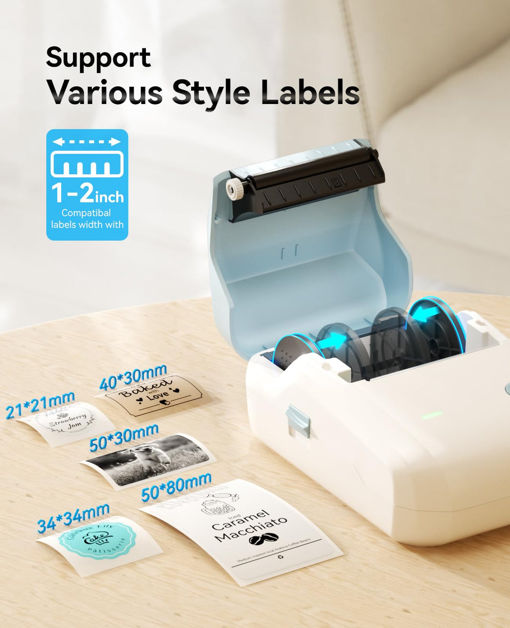 USB and Bluetooth enable flexible labeling workflows across devices