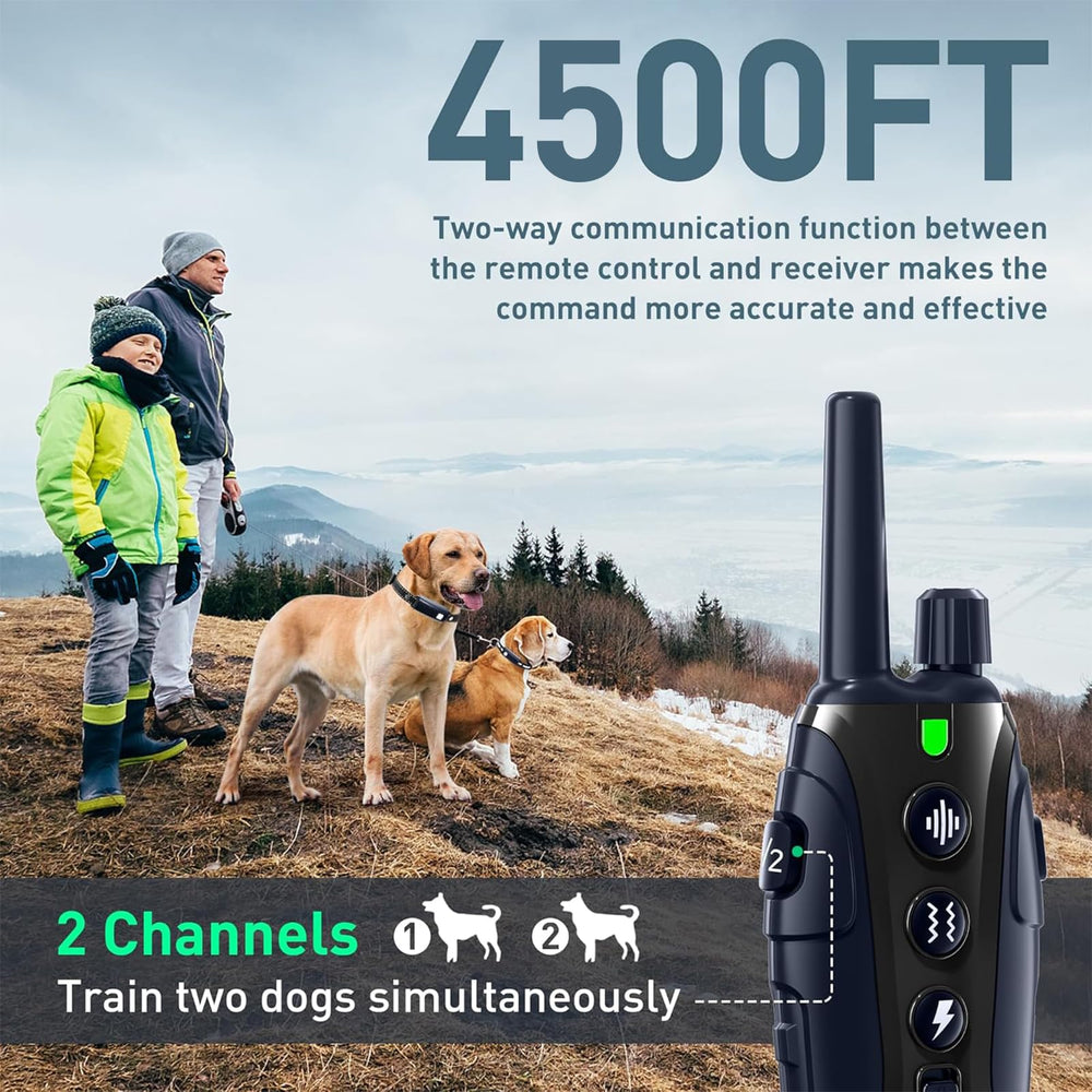 Nikketta dog shock collar side buttons for easy operation and keypad lock.